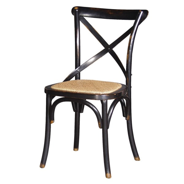 Black Cross Back Bistro Chair