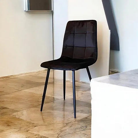 Black Fabric Chair Metal