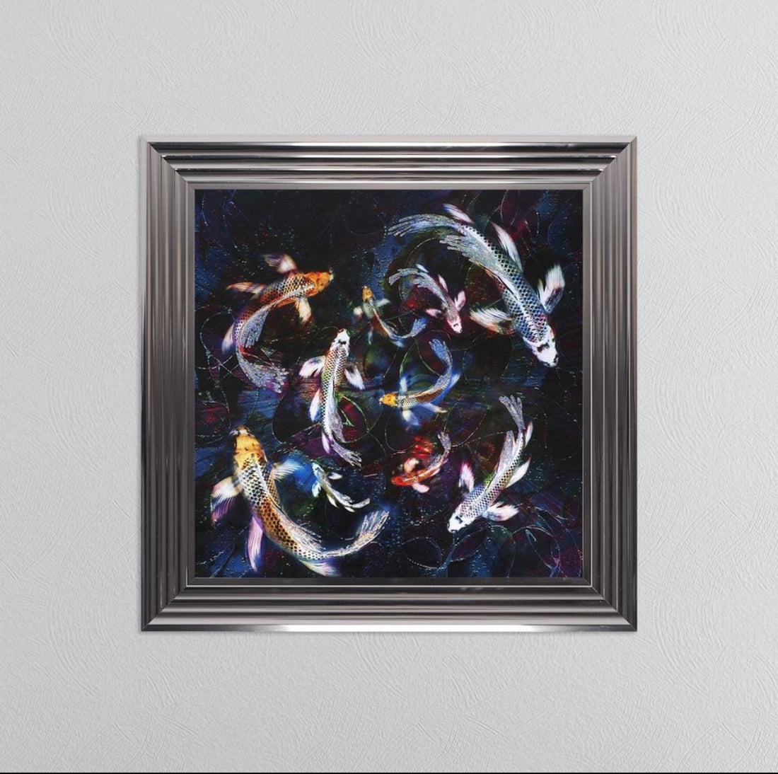 Colourful Koi Pond Framed Wall Art