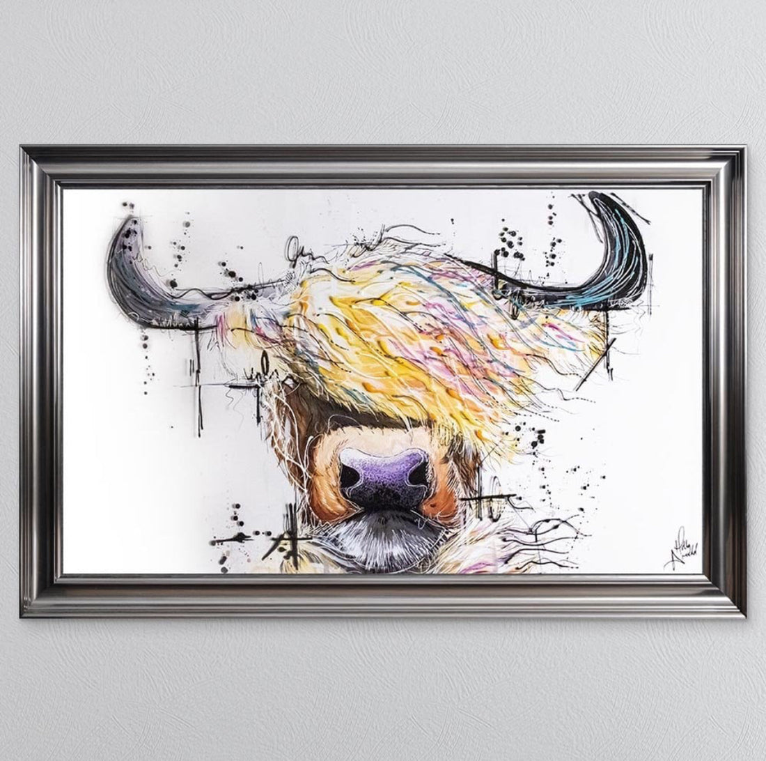 Windy Cow Framed Wall Art